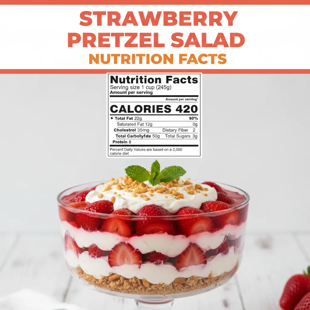strawberry pretzel salad recipe nutritional information