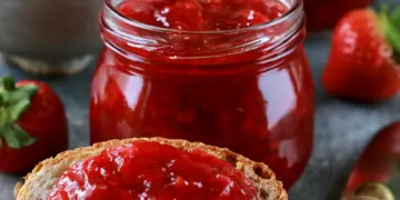 strawberry rhubarb jam recipe featured
