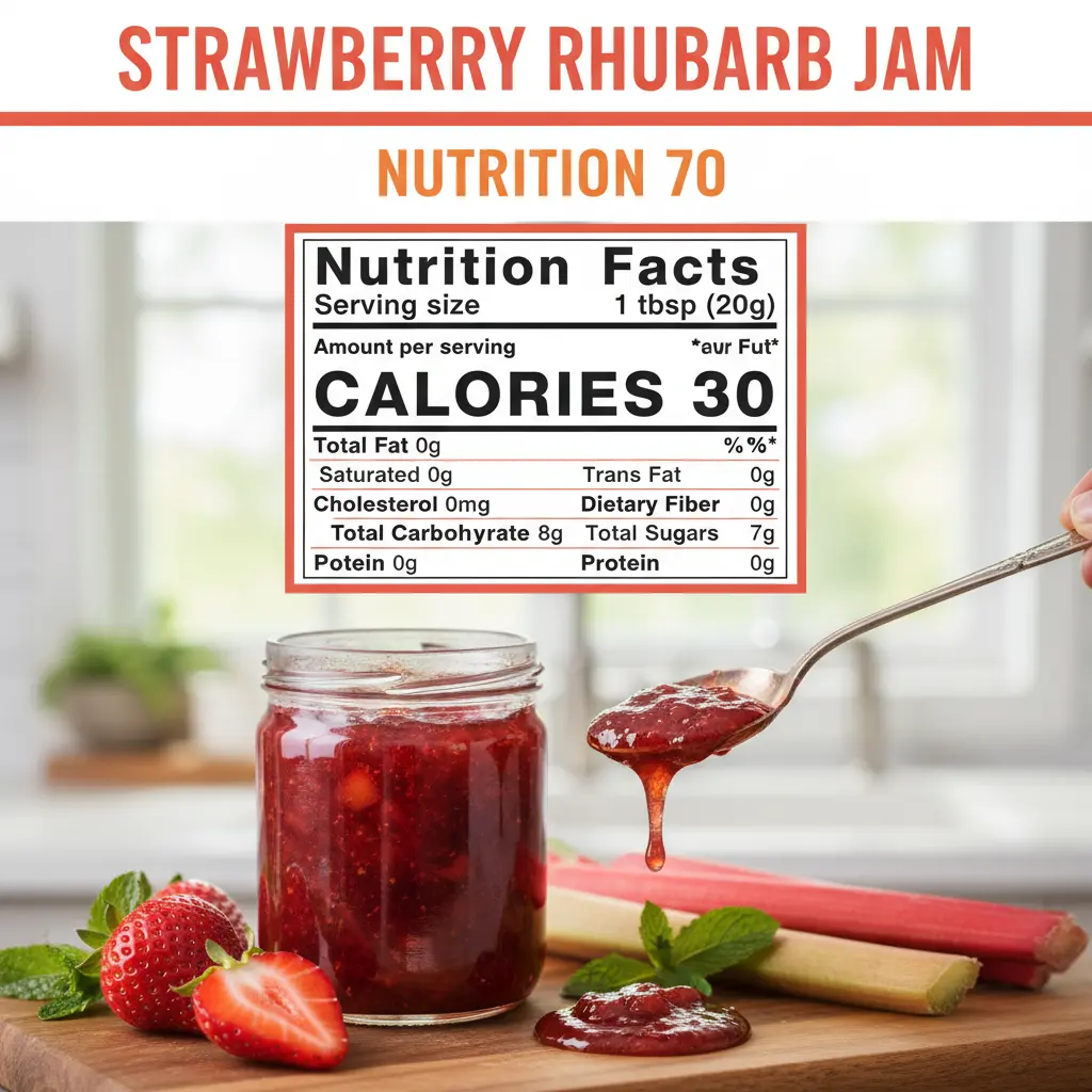 strawberry rhubarb jam recipe nutritional information