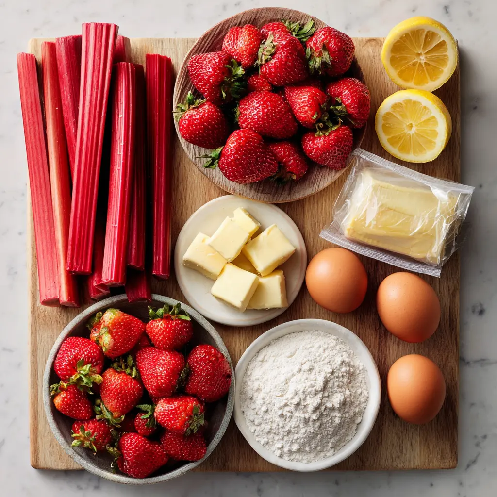 strawberry rhubarb pie recipe ingredients