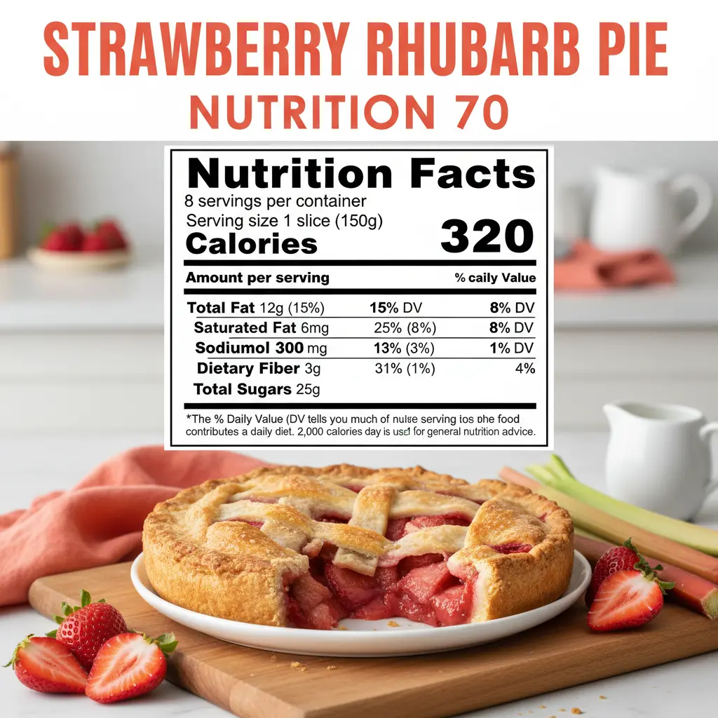 strawberry rhubarb pie recipe nutritional information