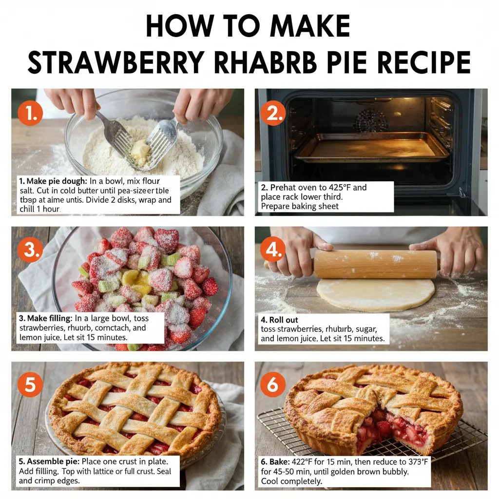 How to make strawberry rhubarb pie recipe