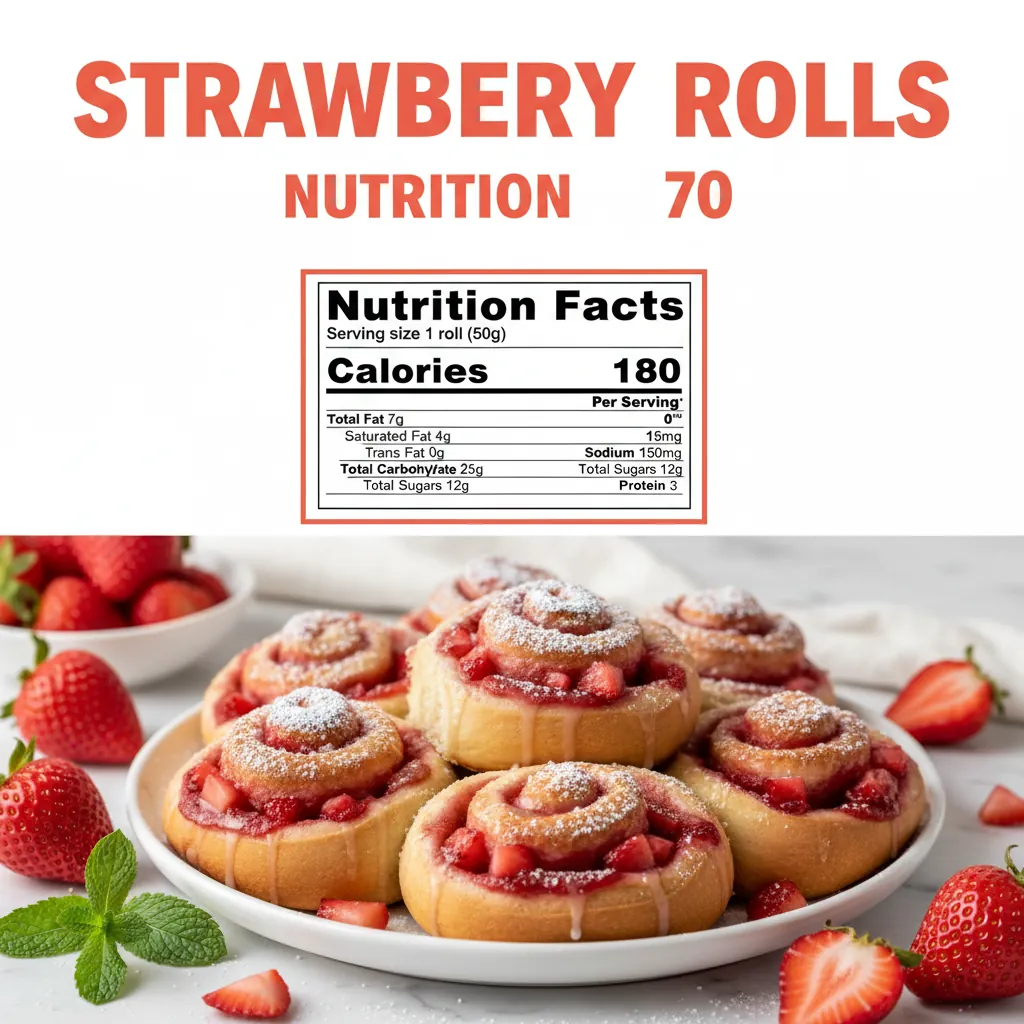 strawberry rolls recipe nutritional information