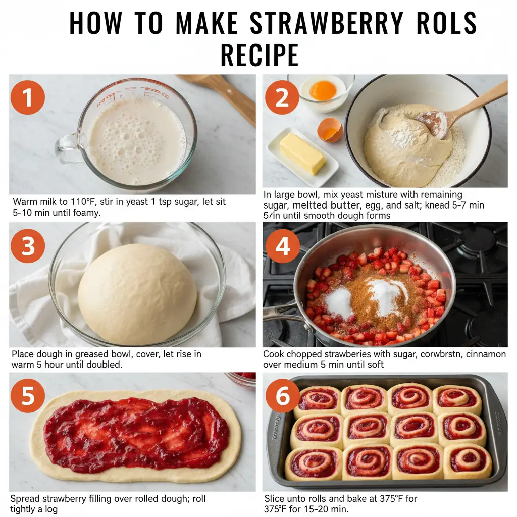 How to make strawberry rolls recipe