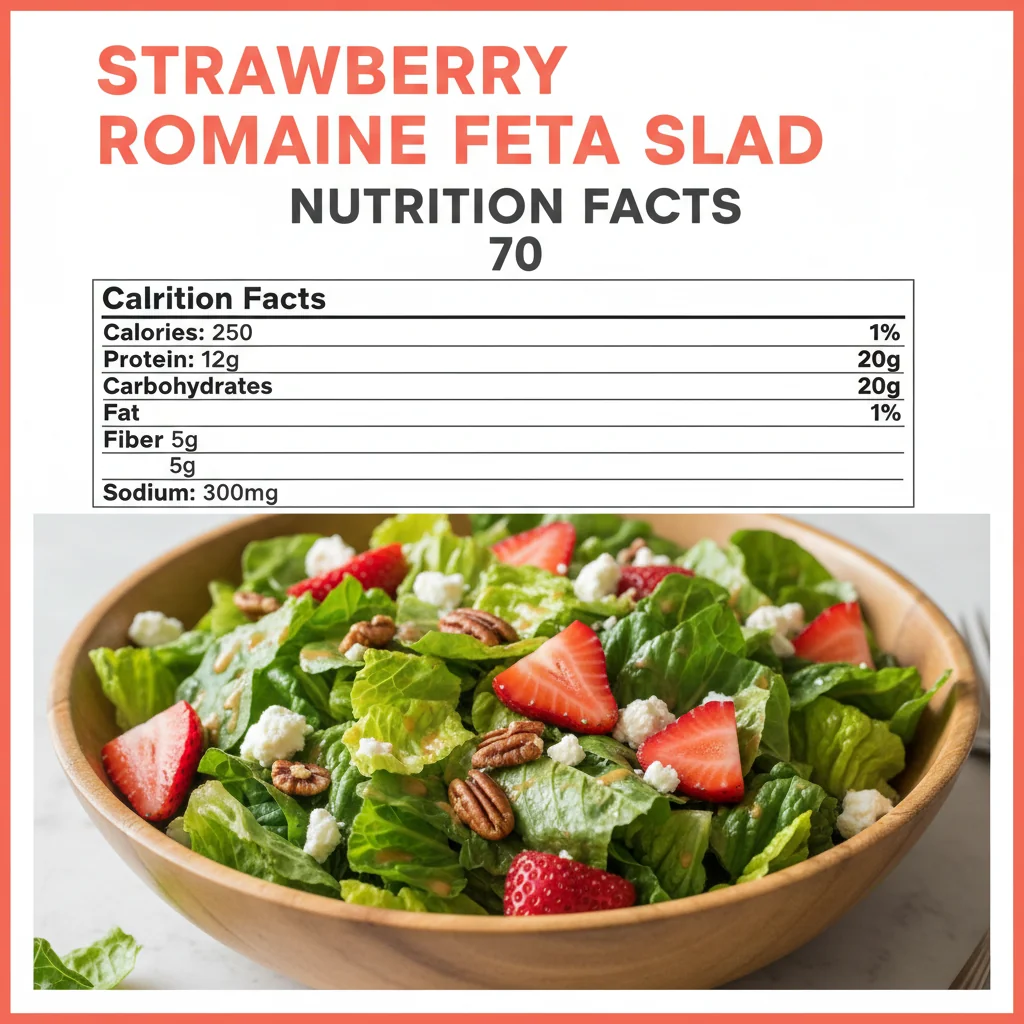 strawberry romaine feta salad recipe nutritional information