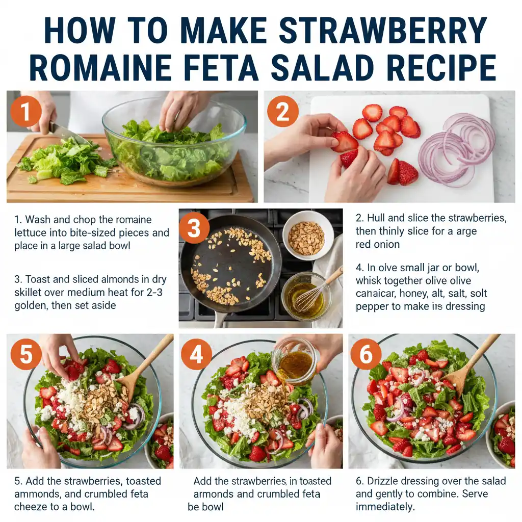 How to make strawberry romaine feta salad recipe