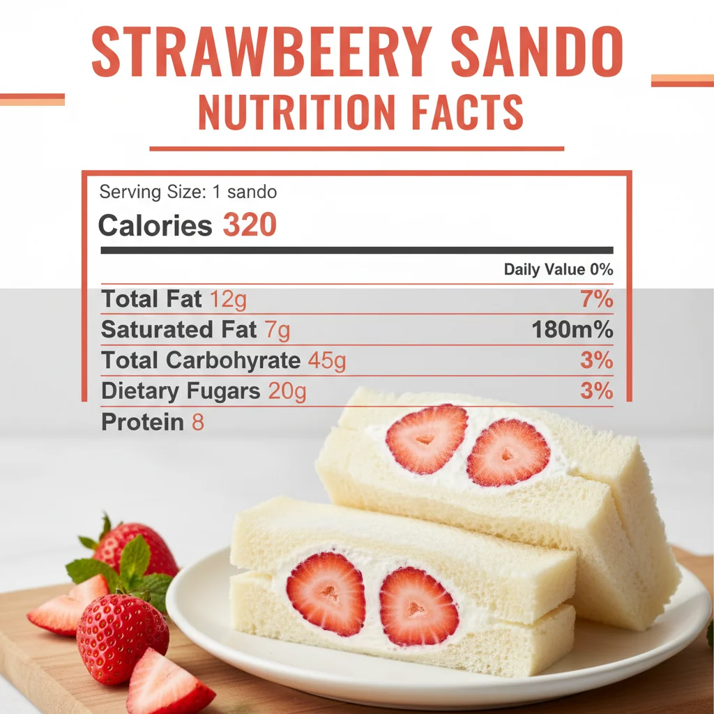 strawberry sando recipe nutritional information