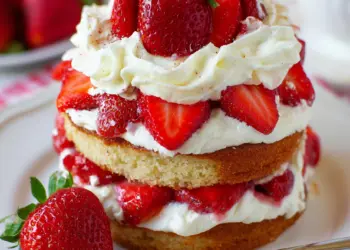 strawberry shortcake cake recipe featured
