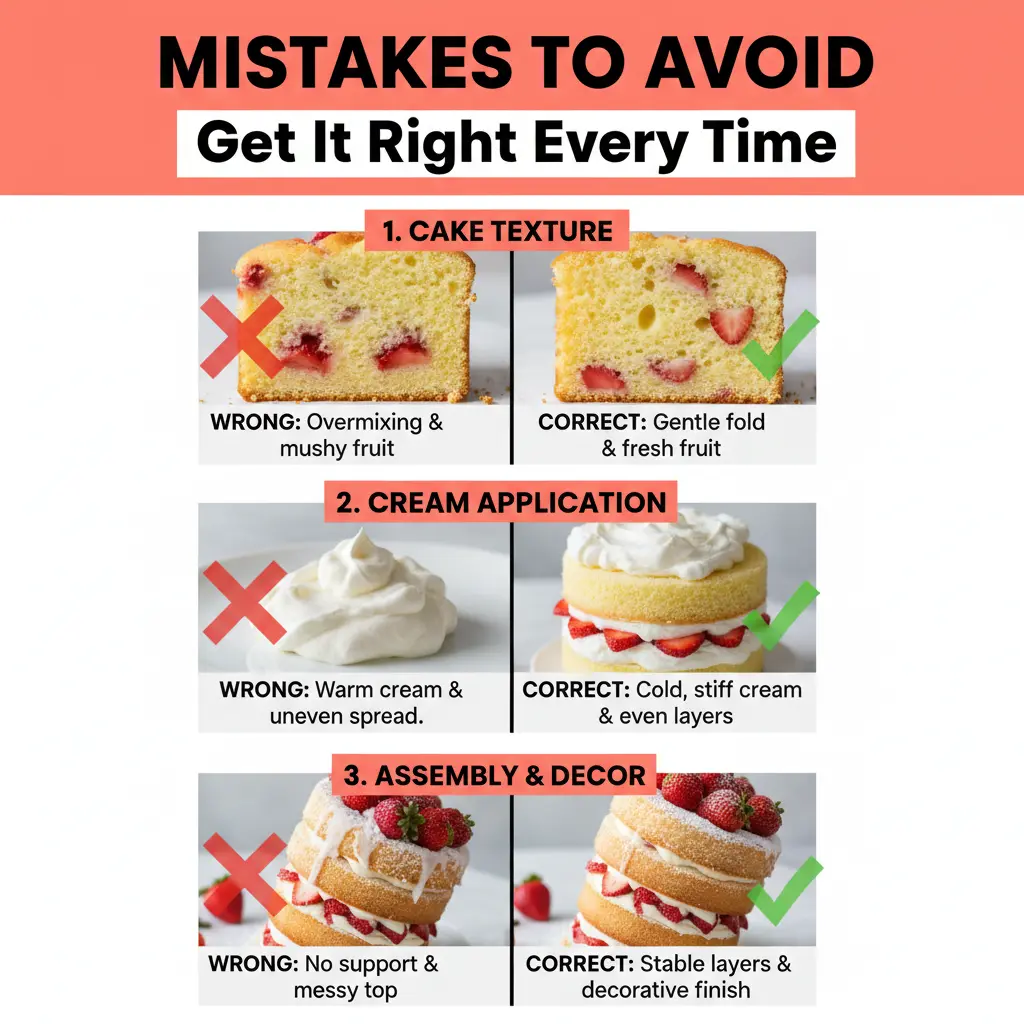 strawberry shortcake cake recipe common mistakes