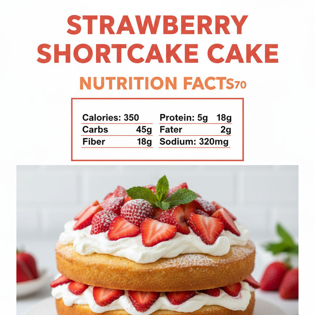 strawberry shortcake cake recipe nutritional information