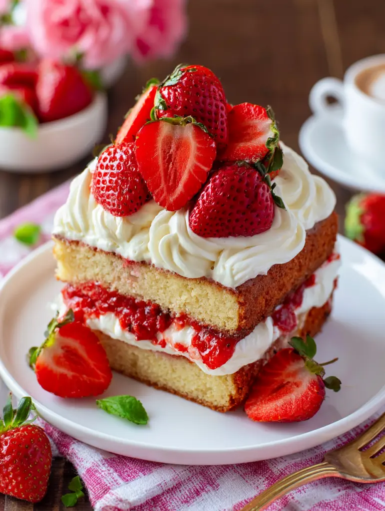 strawberry shortcake cake recipe recipeCard1