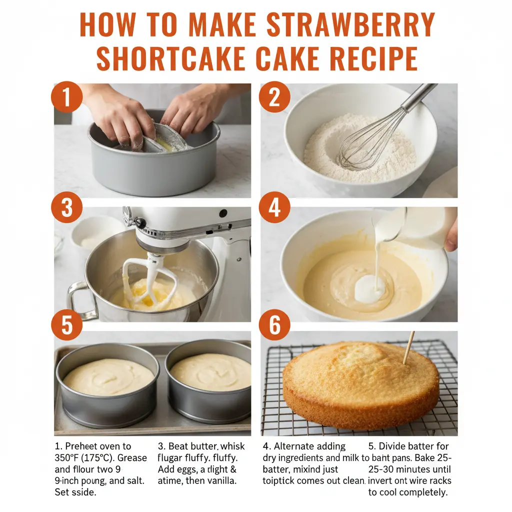 How to make strawberry shortcake cake recipe