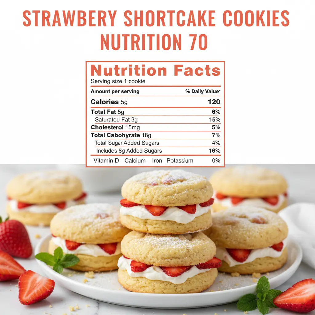 strawberry shortcake cookies recipe nutritional information