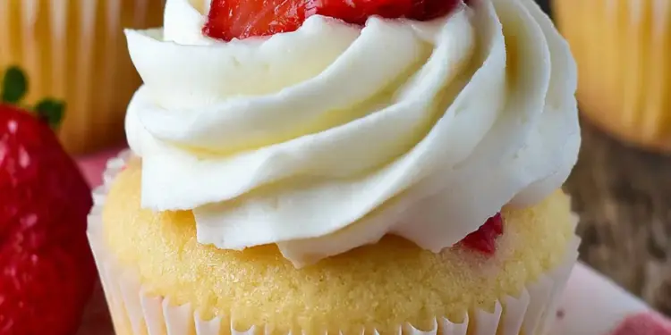 strawberry shortcake cupcakes recipe featured