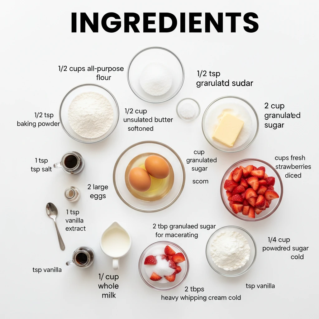 strawberry shortcake cupcakes recipe ingredients