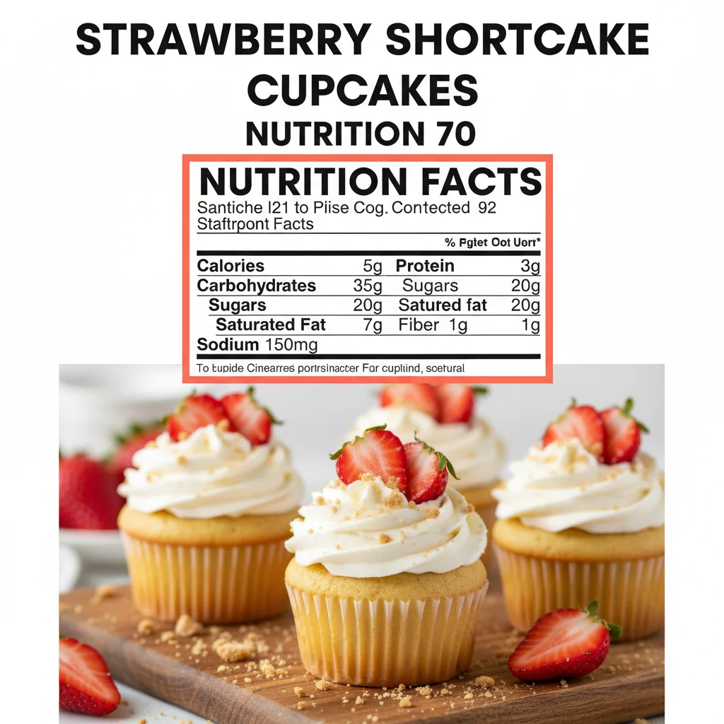strawberry shortcake cupcakes recipe nutritional information