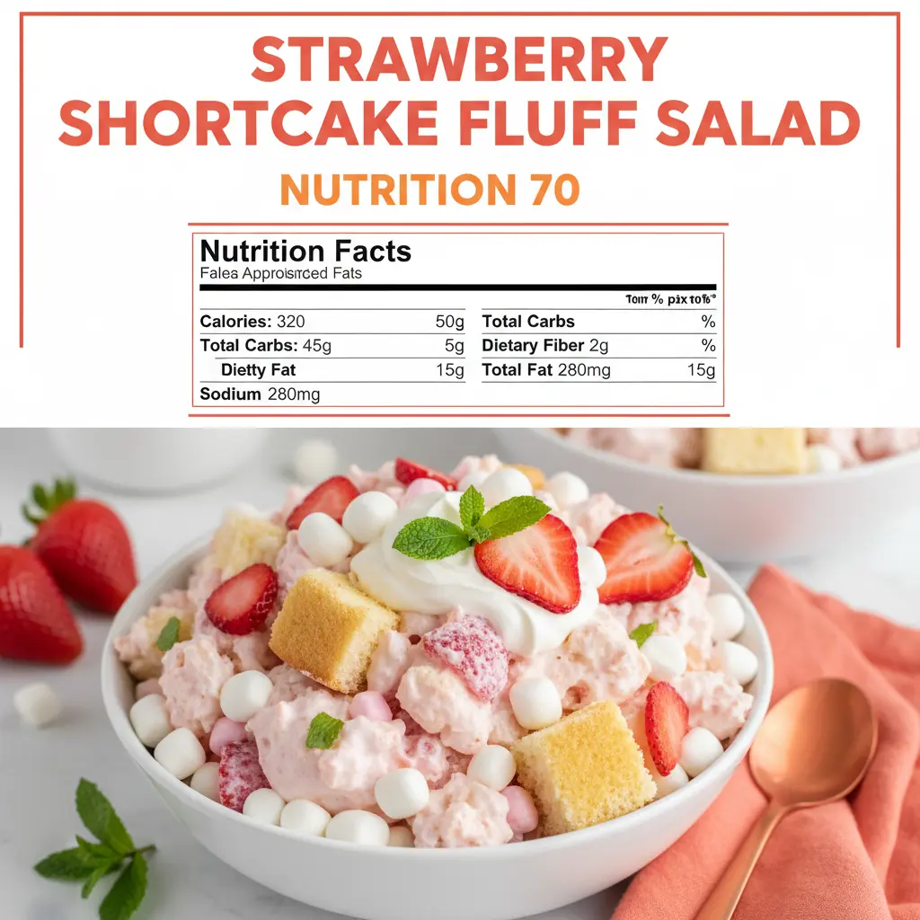 strawberry shortcake fluff salad recipe nutritional information