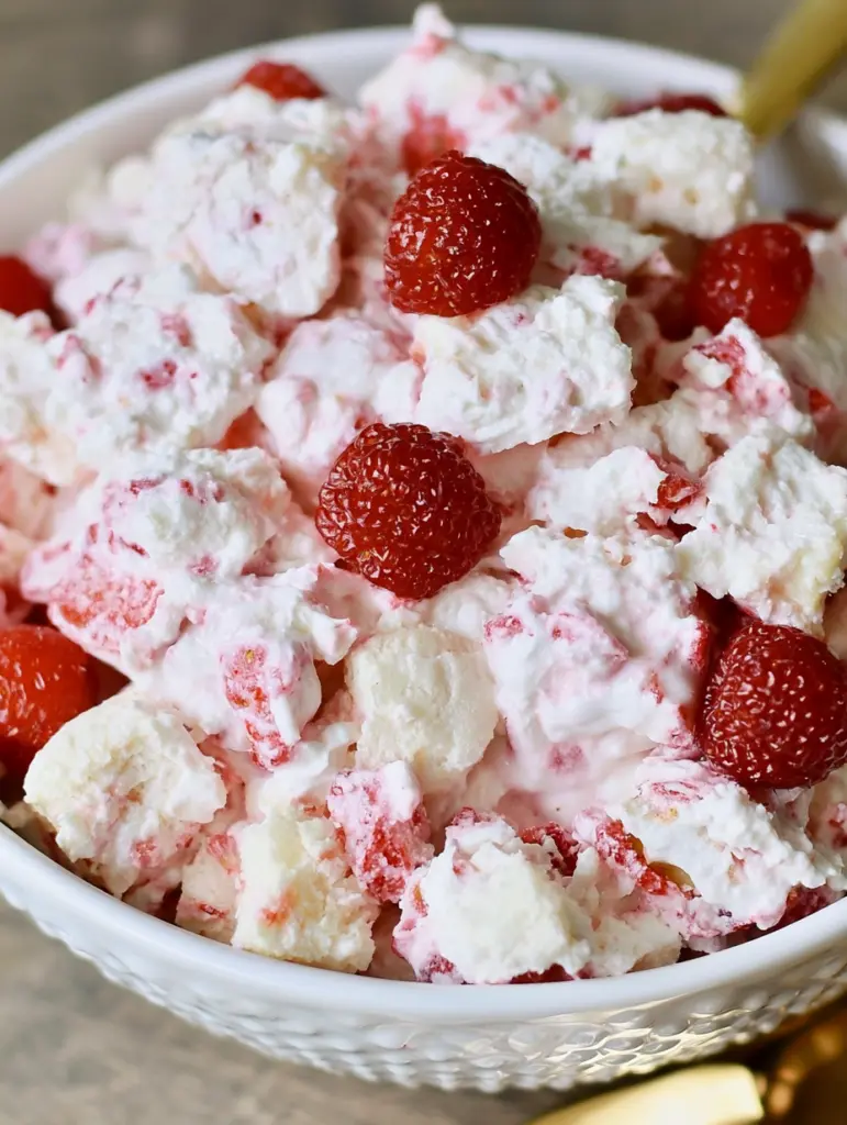 strawberry shortcake fluff salad recipe recipeCard1