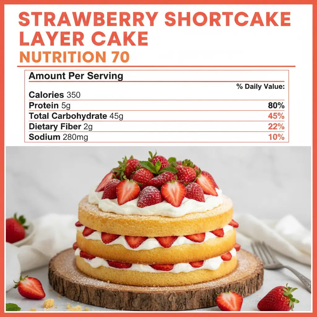 strawberry shortcake layer cake recipe nutritional information