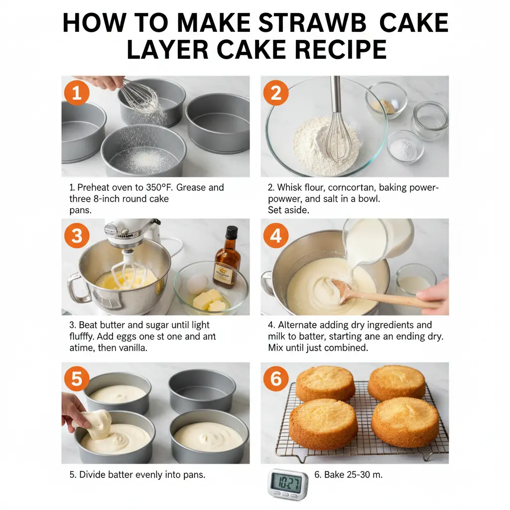 How to make strawberry shortcake layer cake recipe
