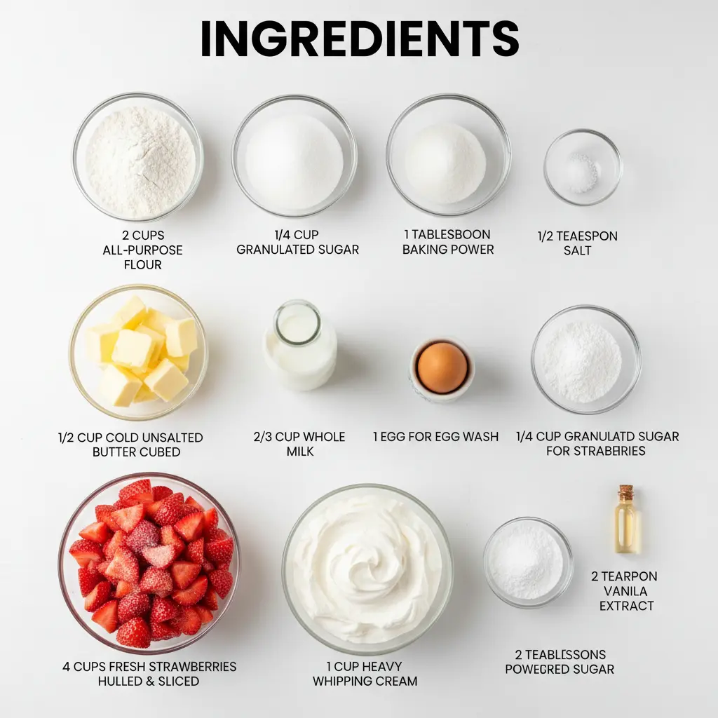strawberry shortcake recipe ingredients
