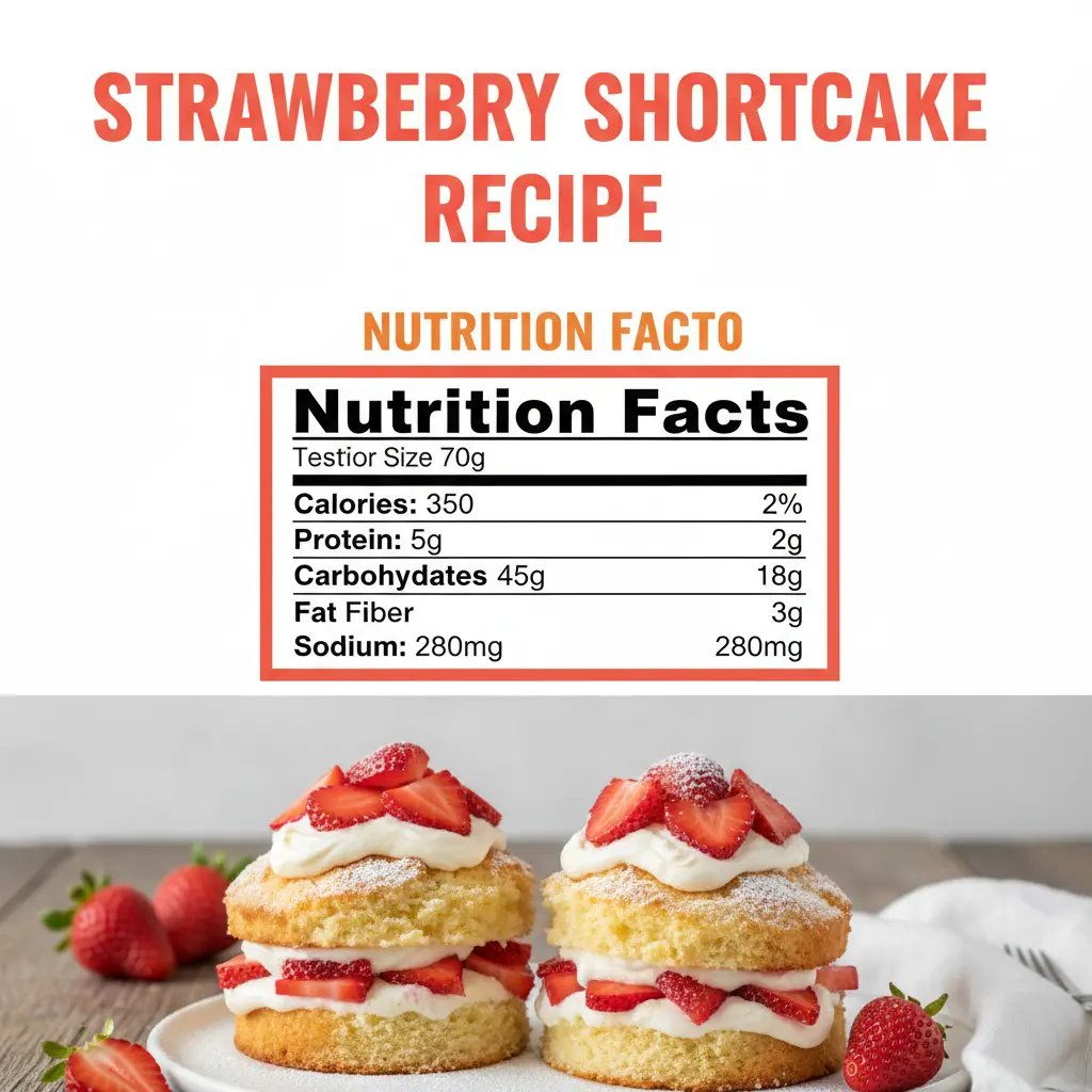 strawberry shortcake recipe nutritional information