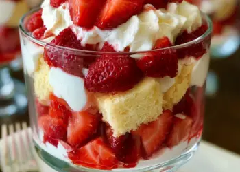strawberry shortcake trifles recipe featured