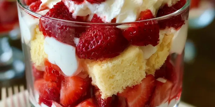 strawberry shortcake trifles recipe featured