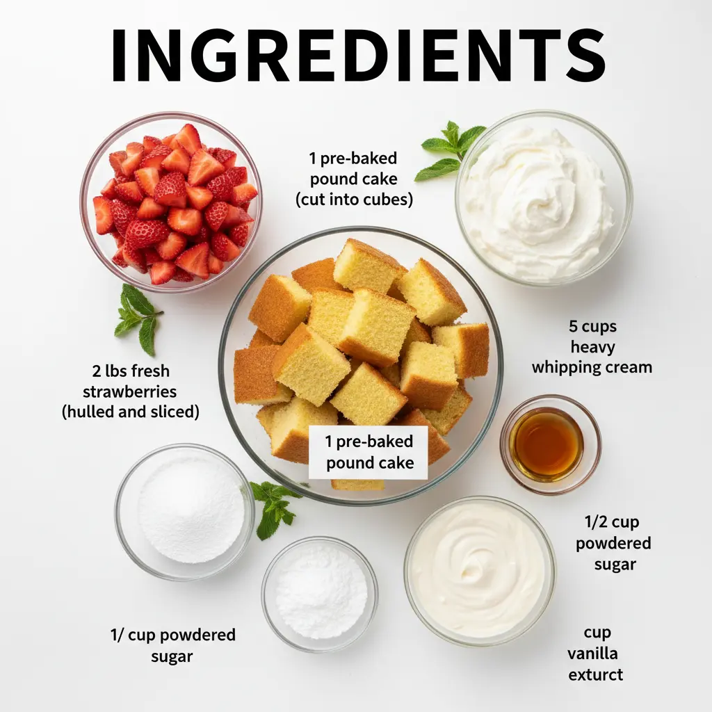 strawberry shortcake trifles recipe ingredients