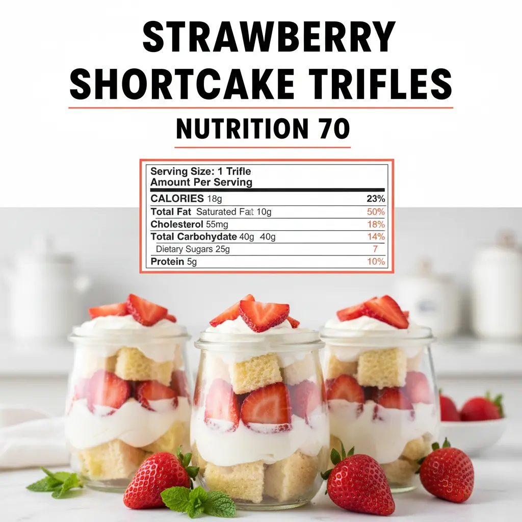 strawberry shortcake trifles recipe nutritional information