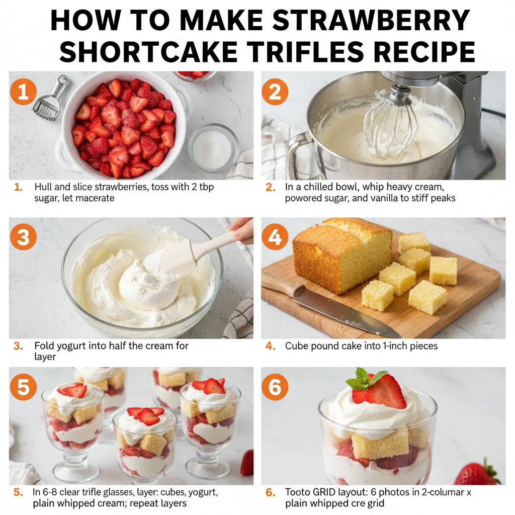 How to make strawberry shortcake trifles recipe