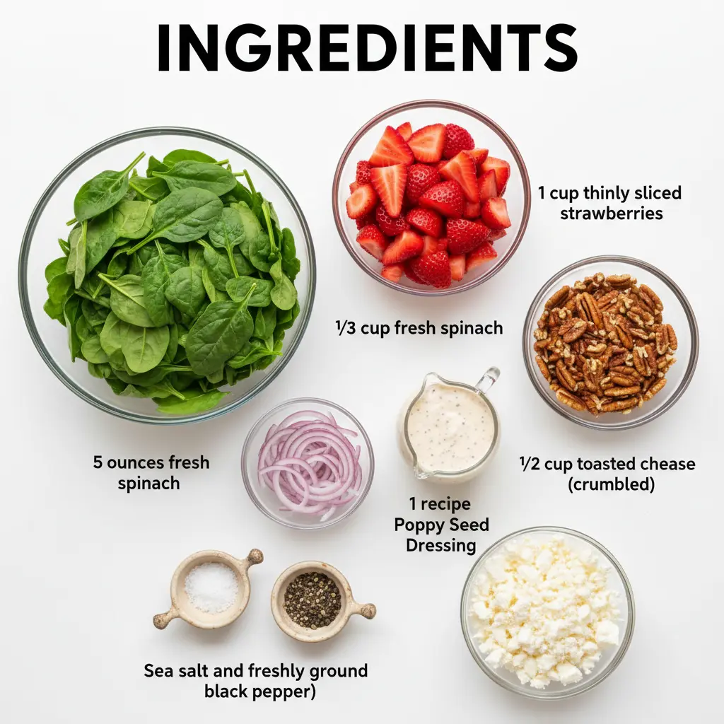 strawberry spinach salad ingredients