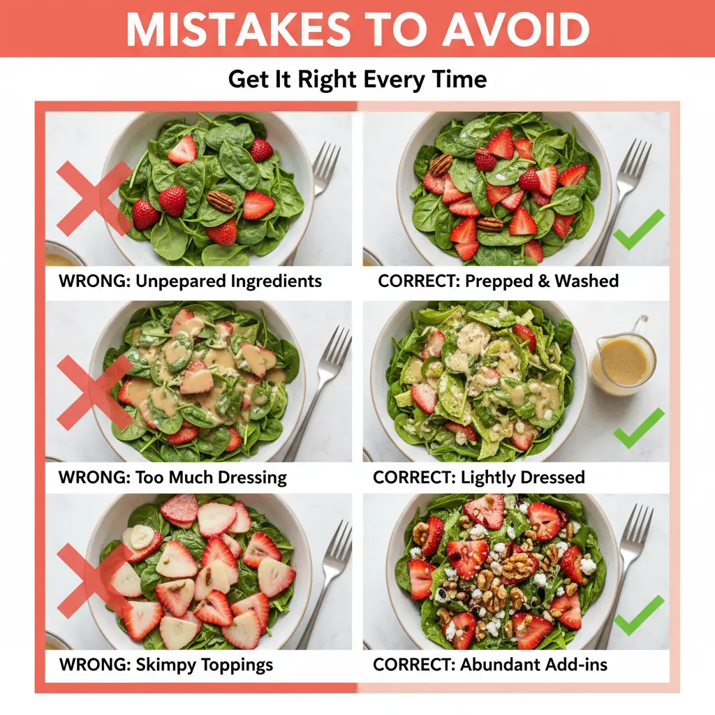 strawberry spinach salad common mistakes
