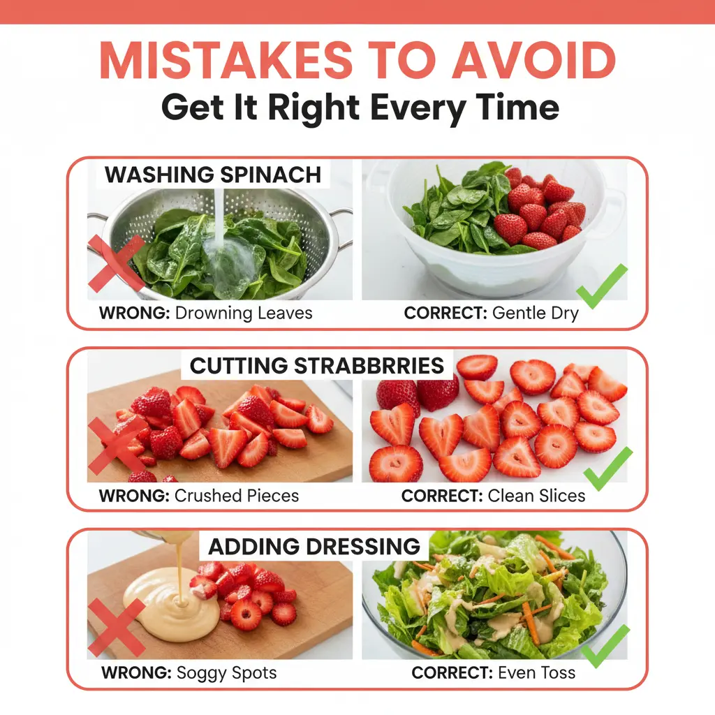 strawberry spinach salad common mistakes