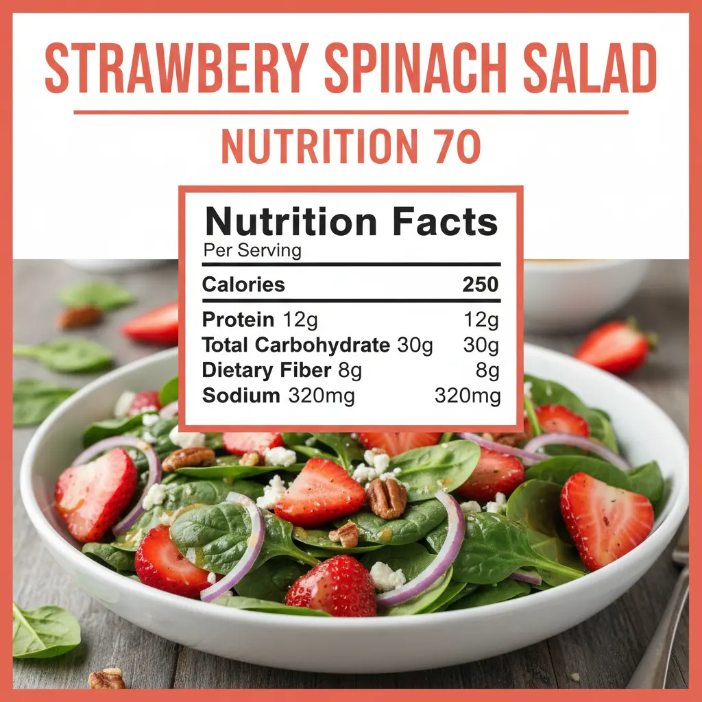 strawberry spinach salad nutritional information