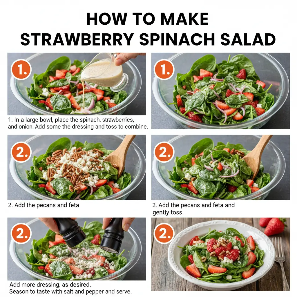 How to make strawberry spinach salad