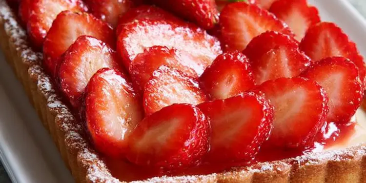 strawberry tart recipe featured