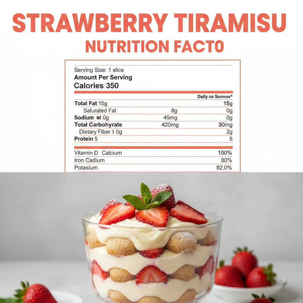 strawberry tiramisu recipe nutritional information