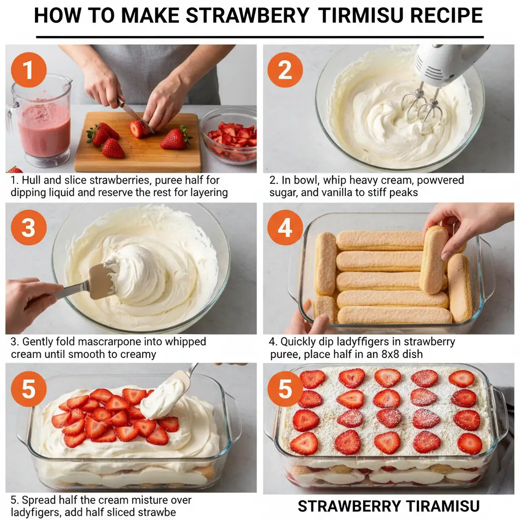 How to make strawberry tiramisu recipe