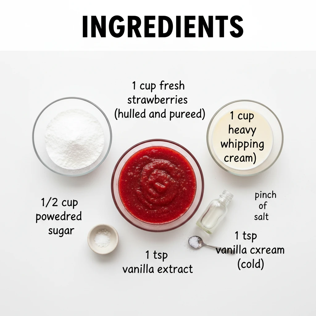 strawberry whipped cream recipe ingredients