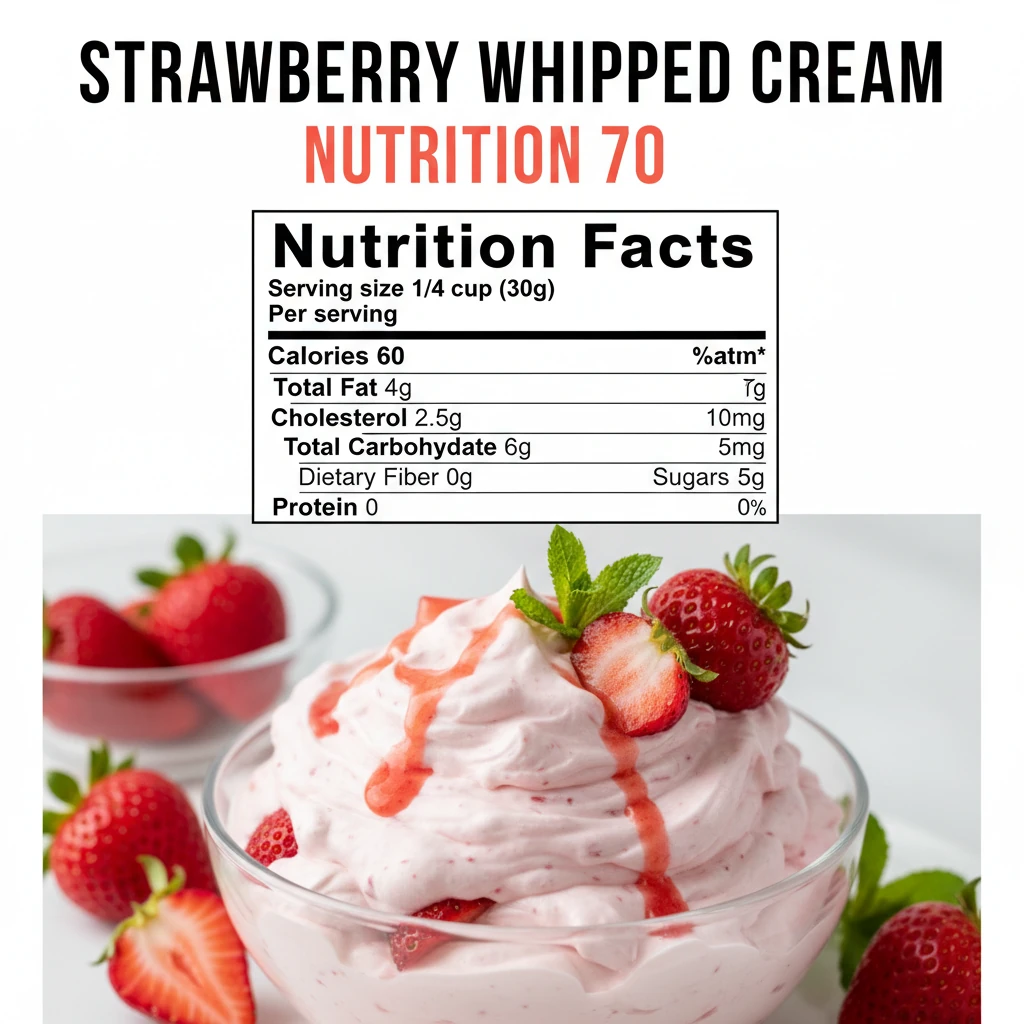 strawberry whipped cream recipe nutritional information