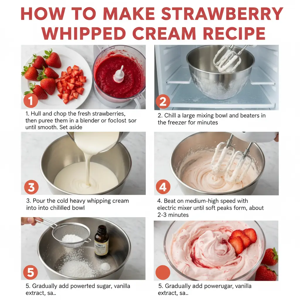 How to make strawberry whipped cream recipe