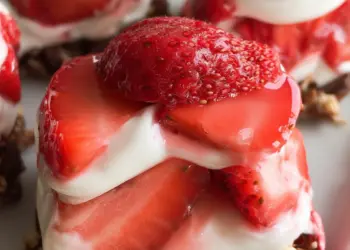 strawberry yogurt clusters recipe featured