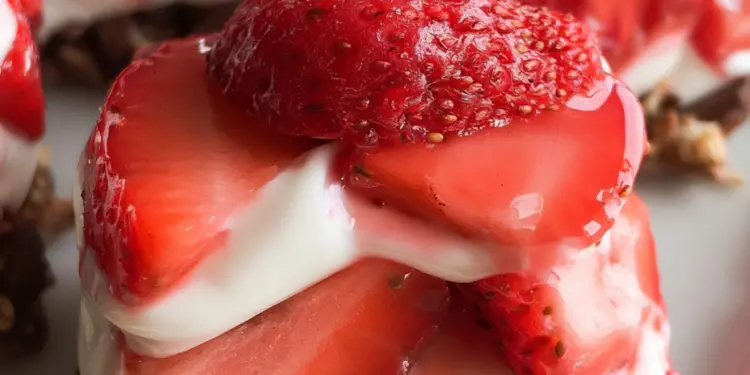 strawberry yogurt clusters recipe featured