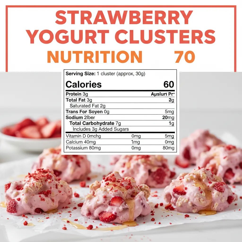 strawberry yogurt clusters recipe nutritional information