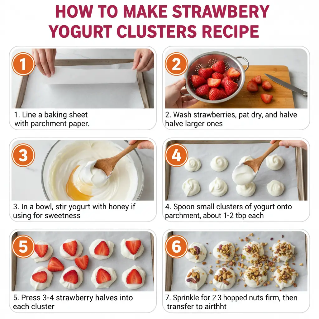 How to make strawberry yogurt clusters recipe