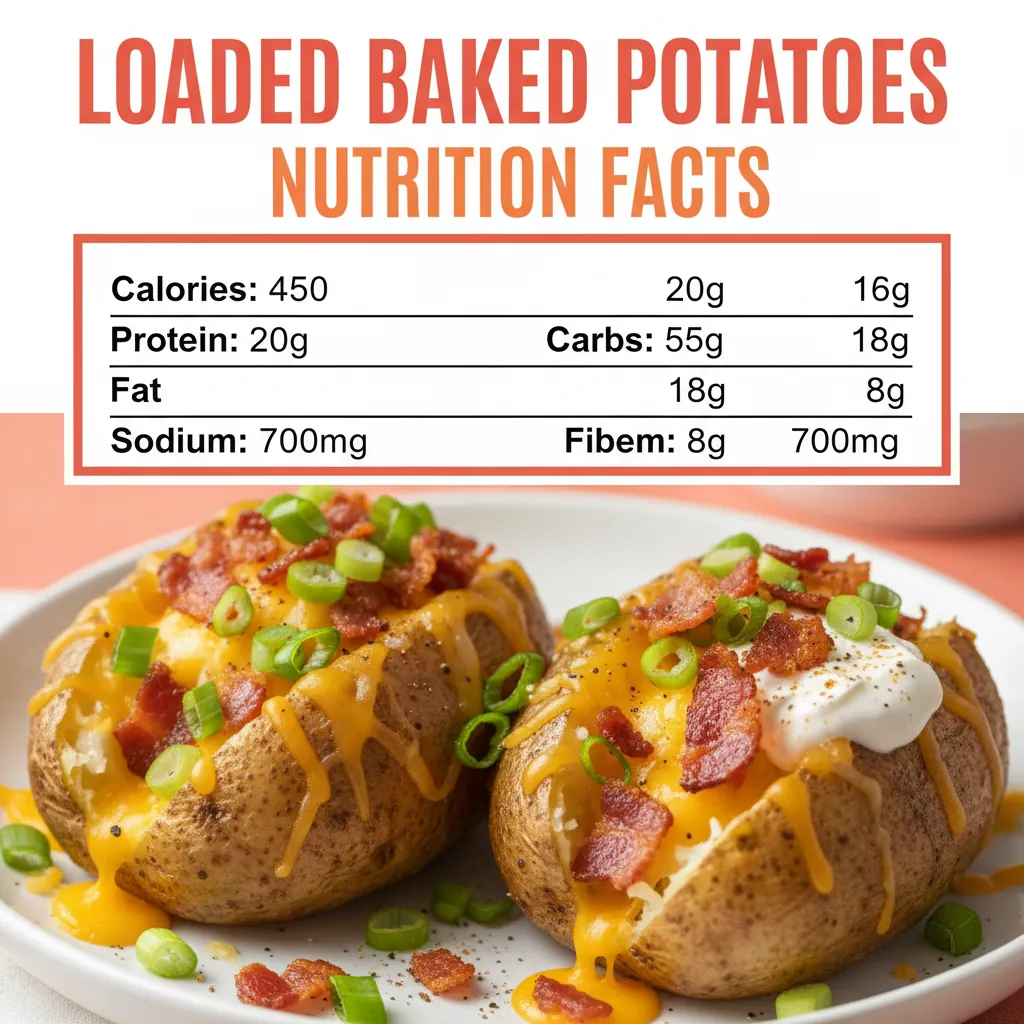 stuffed baked potatoes recipe nutritional information