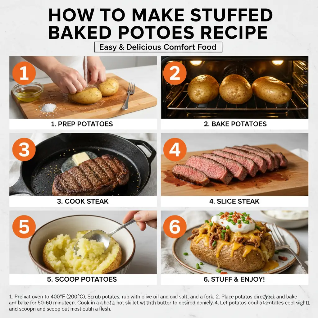 How to make stuffed baked potatoes recipe