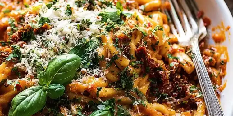 sun dried tomato pasta recipe featured