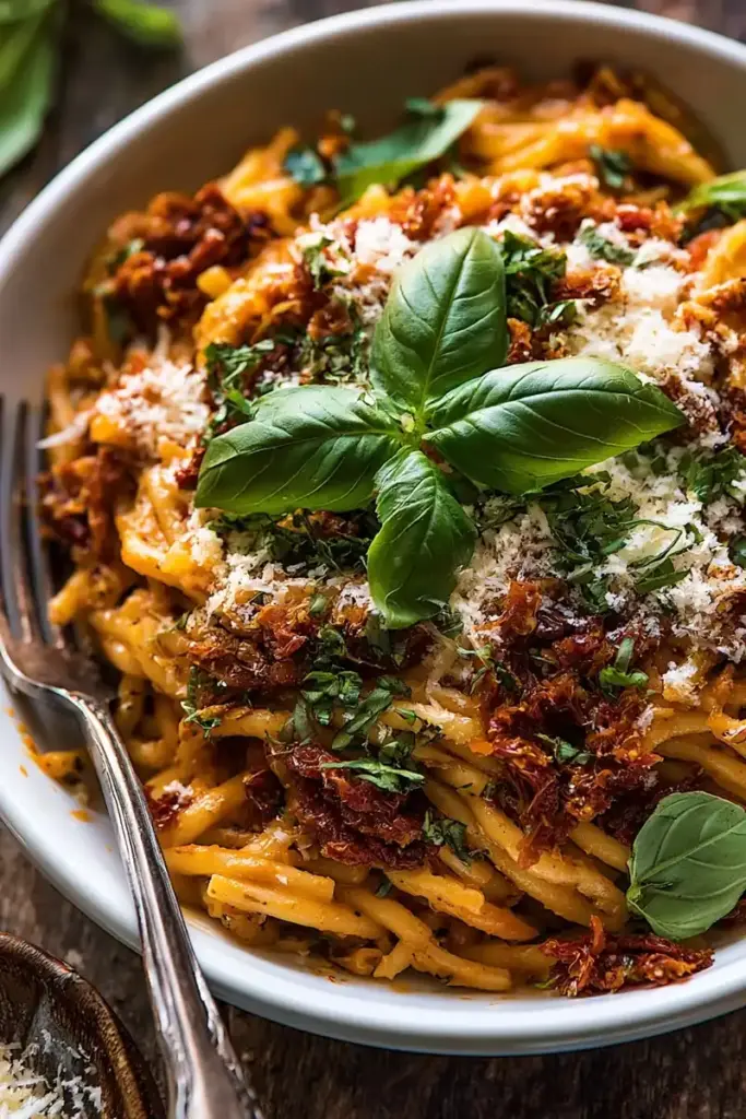 sun dried tomato pasta recipe recipeCard1